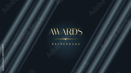 Awarding the nomination ceremony luxury black wavy background. Wedding entertainment night. Elegant luxury shine modern template certificate.
