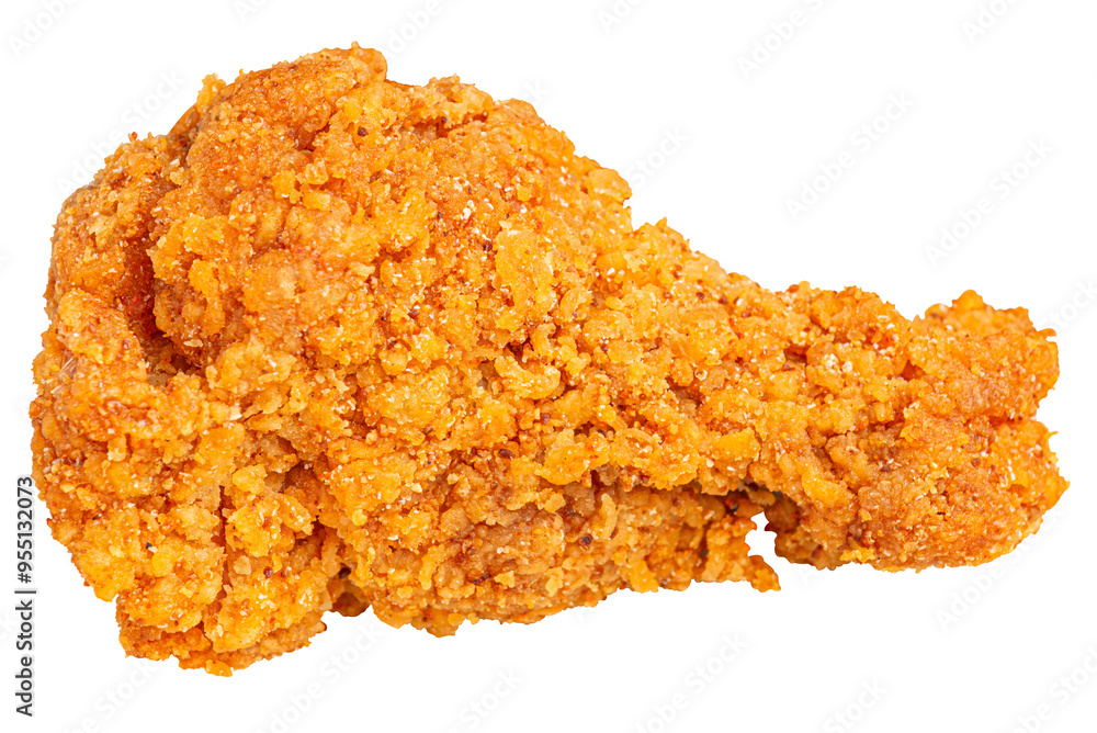 Cutout Crispy and Spicy Fried Chicken Drumstick Cutout Crispy and Spicy Fried Chicken Drumstick