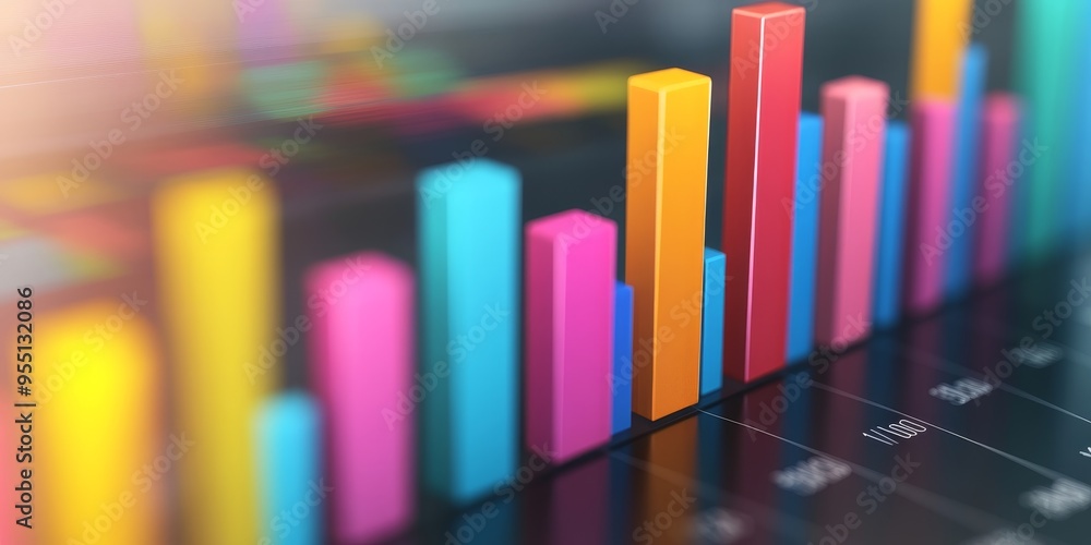 Detailed bar chart displaying quarterly sales data colorful bars with precise labels professional finance presentation Detailed bar chart displaying quarterly sales data colorful bars with precise labels professional finance presentation