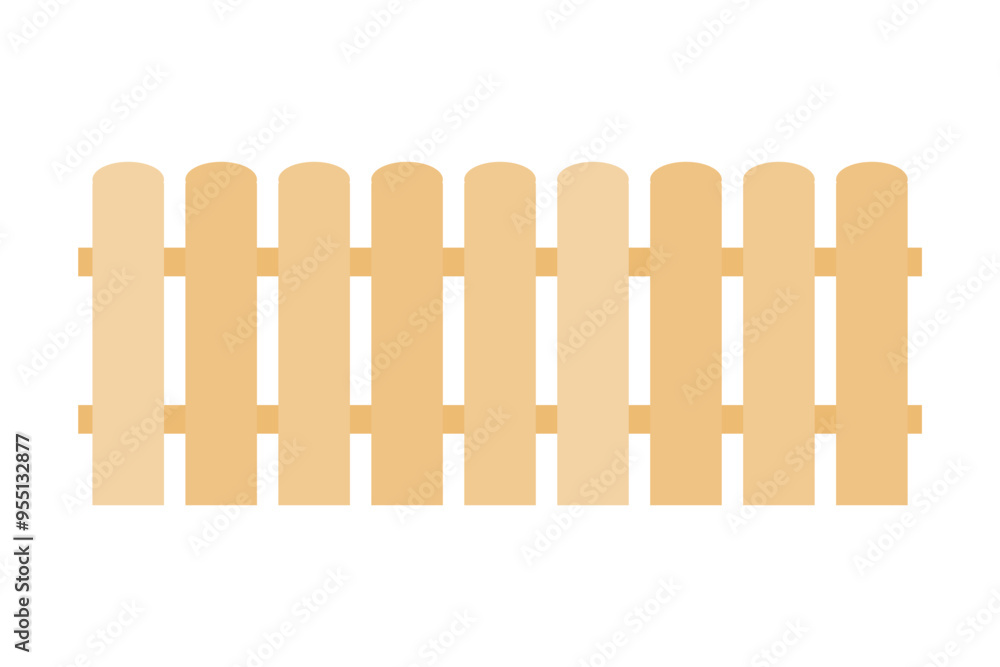 Cartoon fence vector illustration. Simple cartoon style picket fence. Isolated wooden fence graphics. Cartoon fence vector illustration. Simple cartoon style picket fence. Isolated wooden fence graphics.