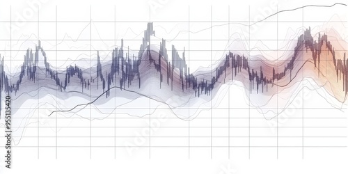 Line graph depicting stock market trends over the past decade crisp lines and detailed axis labels professional financial analysis photo