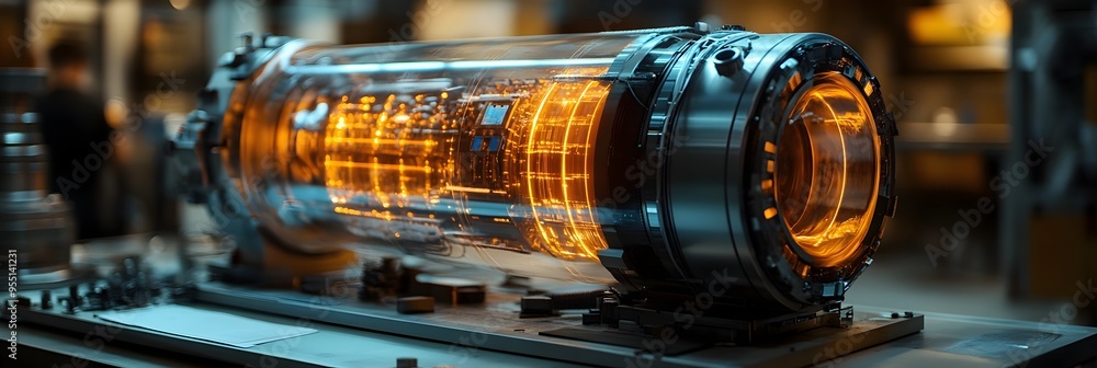 Fototapeta premium Cutting Edge Engineer Designs Innovative Electric Generator Using Augmented Reality