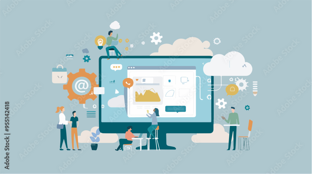 Business Team Analyzing Data On Computer Screen Digital Marketing Concept Collaboration Teamwork Online Business Strategy Planning Analytics Data AnalysisNo Background Business Team Analyzing Data On Computer Screen Digital Marketing Concept Collaboration Teamwork Online Business Strategy Planning Analytics Data AnalysisNo Background
