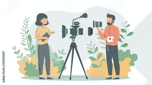 Video production team filming content creation studio crew camera operator videographer digital video multimedia filmmaking shooting film set professional movie cinema