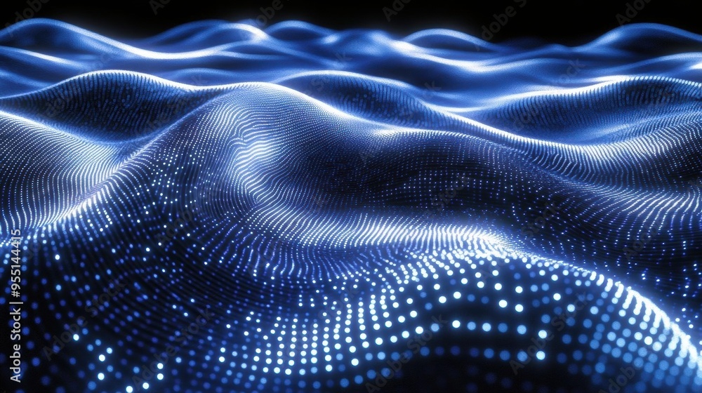 Dynamic pattern of moving lights, waves of color shifting across the stage, electric blue and white, kinetic energy 3d render , Dynamic pattern of moving lights, waves of color shifting across the stage, electric blue and white, kinetic energy 3d render ,