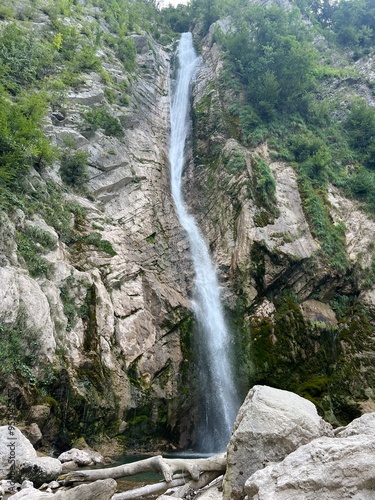 Gregorčič waterfall or Gregorčič's Waterfall, Volarja stream (Vrsno, Slovenia) - Gregorcic-Wasserfall oder Gregorcicfall, Bach Volarja (Slowenien) - Gregorčičev Slap (Slovenija) photo