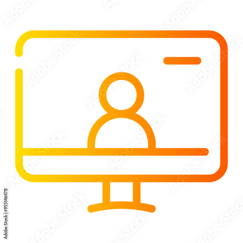 television gradient icon
