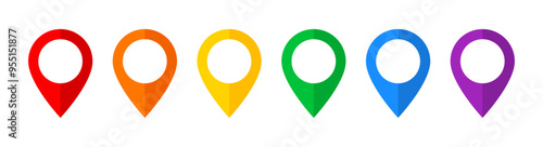 Colorful location icons