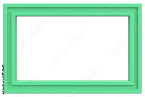 Picture frame. Landscape frame. 3D illustration.