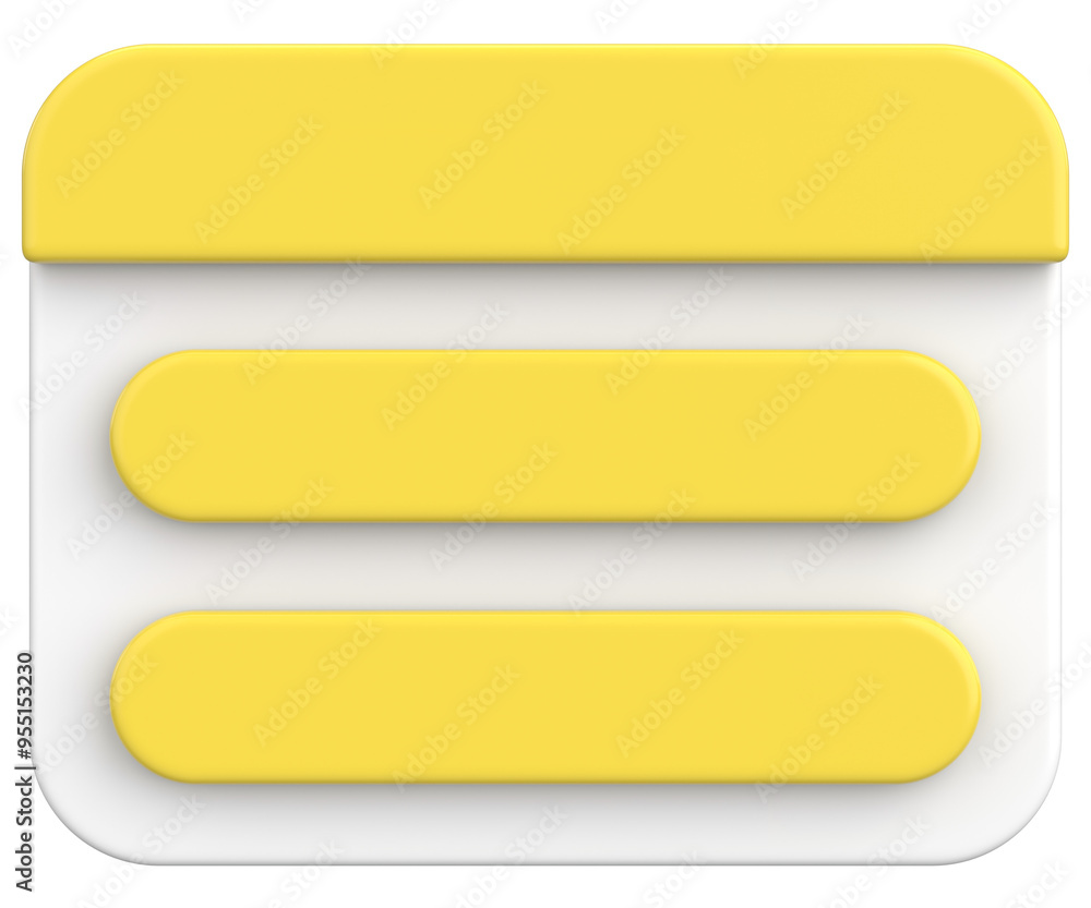 3D illustration of dialog box. Question popup. 3D illustration of dialog box. Question popup.
