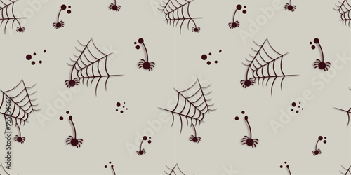Seamless Spider with Spider Web Style