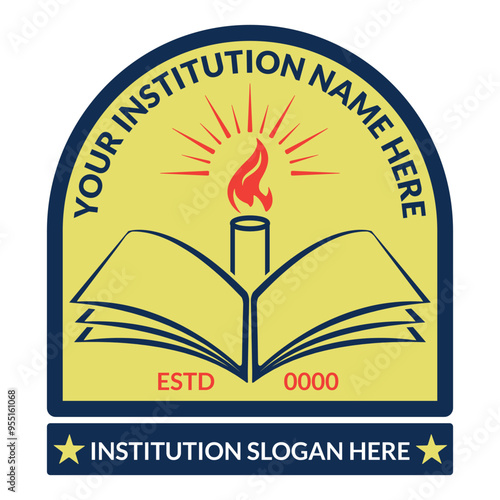 School logo design template and customizable education logo ideas