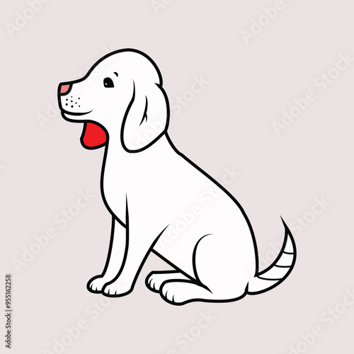 
cute Dog nice vector t-shirt. black and white cute dog vector art. vector pet illustration dog collection.