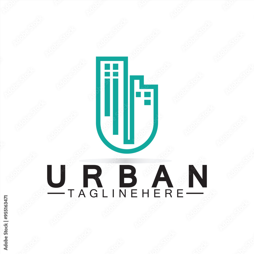 Letter U Urban Building Logo Vector Design. Urban icon, city tower, property Letter U Urban Building Logo Vector Design. Urban icon, city tower, property