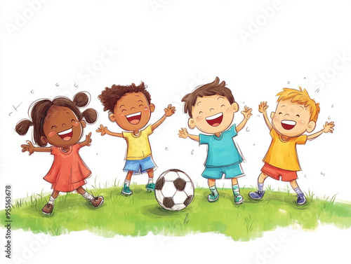 kids playing soccer