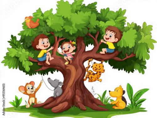 kids climbing trees