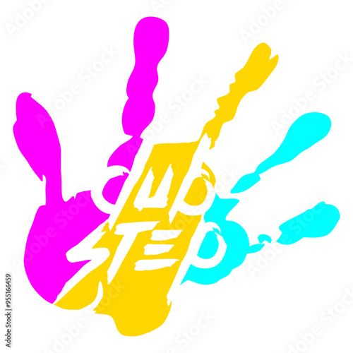 Dub Step Techno Hard Style Logo Text Quote Saying Letters Design DJ Mixing Console Vinyl Record Music Night Party Dancing Clubbers Raver Cool Dance Fun Sounds Disco Rave Club Festival Concert Lovers