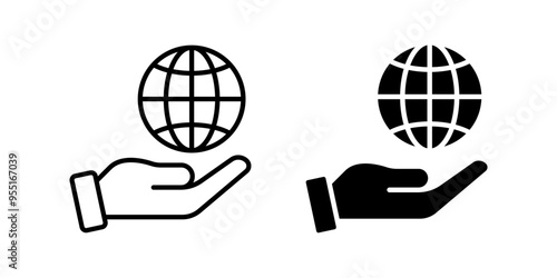 Set of Globe icons. for mobile concept and web design. vector illustration on white background