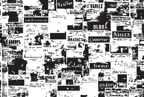 A seamless collage of vintage newspapers, articles, and advertisements. The aged paper texture and sepia tones give the image a nostalgic, historical feel. Perfect for backgrounds and design projects.