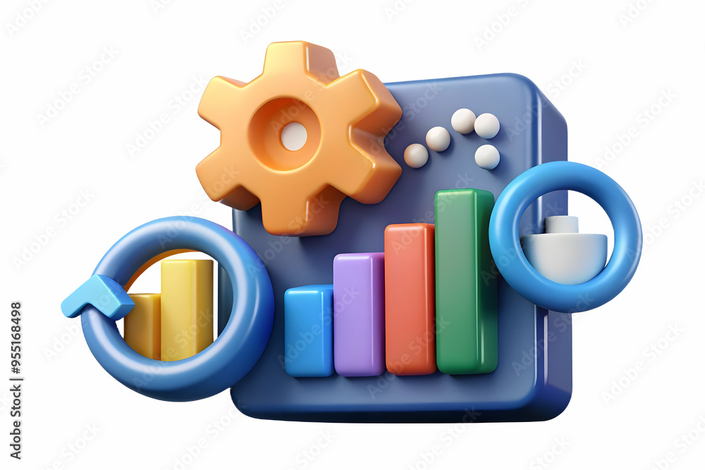 3D AI Predictive Analytics with Cost Management Icon - Vector Illustration of Forward-Thinking Financial Strategy 3D AI Predictive Analytics with Cost Management Icon - Vector Illustration of Forward-Thinking Financial Strategy