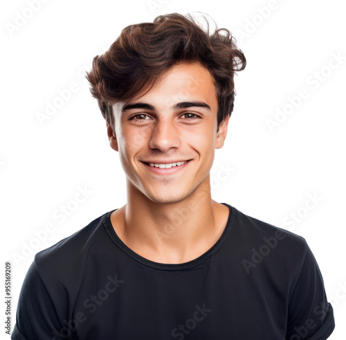 PNG Portrait teenager of a handsome man smiling portrait t-shirt adult.