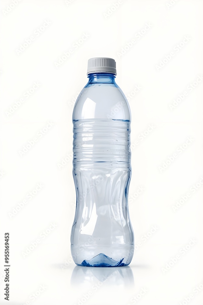 Plastic small water bottle isolated on white background with clipping path Plastic small water bottle isolated on white background with clipping path