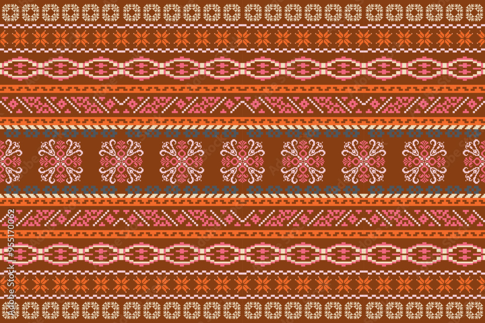 Abstract ethnic aztec geometric pattern design for background.American,mexican,indian,bohemian style.vector,illustration,fabric,clothing,carpet,textile,wrapping,batik,embroidery,knitwear,pixel art Abstract ethnic aztec geometric pattern design for background.American,mexican,indian,bohemian style.vector,illustration,fabric,clothing,carpet,textile,wrapping,batik,embroidery,knitwear,pixel art