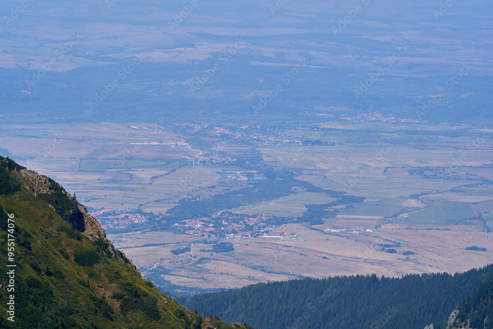 Fototapeta premium Aerial view of a town
