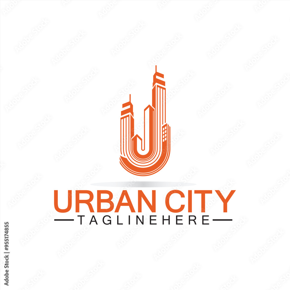 Letter U Urban Building Logo Vector Design. Urban icon, city tower, property Letter U Urban Building Logo Vector Design. Urban icon, city tower, property