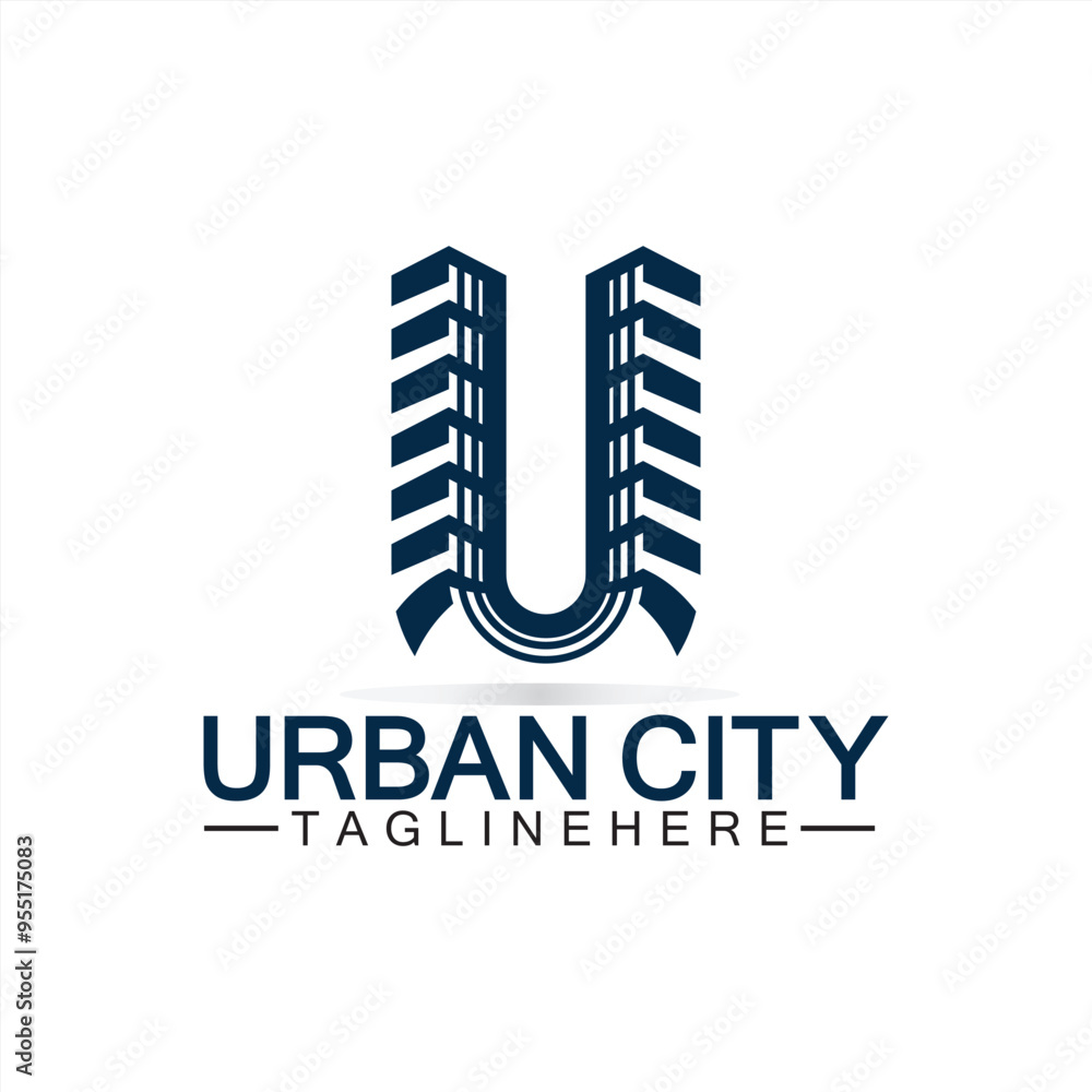 Letter U Urban Building Logo Vector Design. Urban icon, city tower, property Letter U Urban Building Logo Vector Design. Urban icon, city tower, property