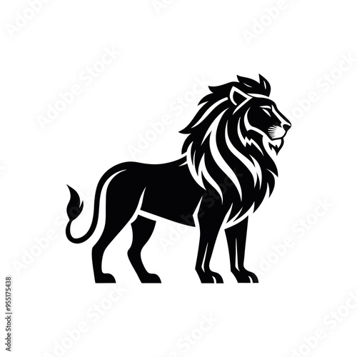 lion vector art illustration 