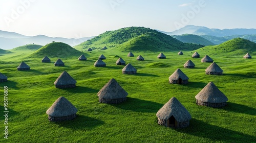 The shift from prehistoric human nomadic existence to established agricultural societies