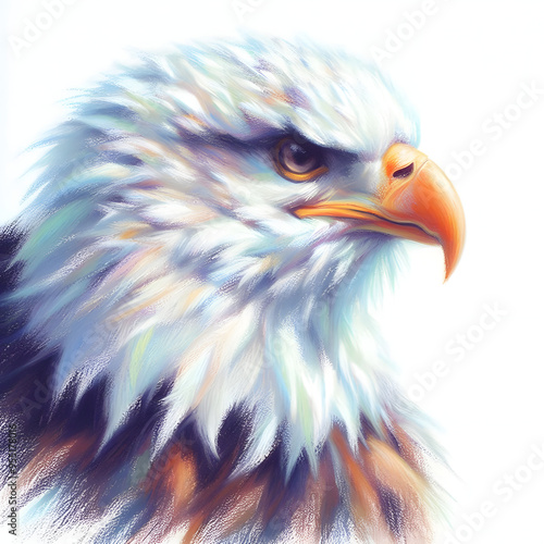 독수리, 파스텔화 (Eagle, pastel painting) photo