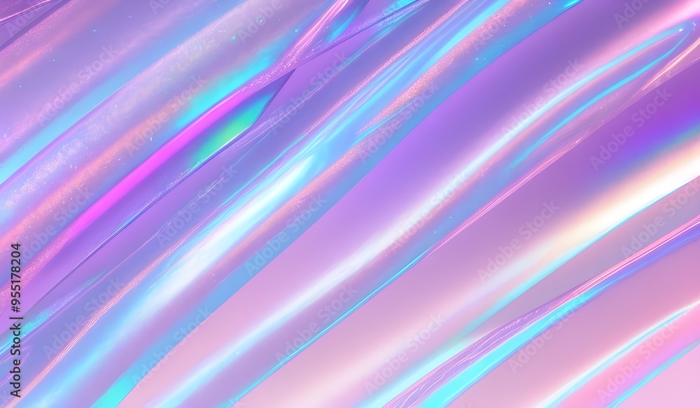 Iridescent chrome wavy gradient cloth fabric abstract background, ultraviolet holographic foil texture, liquid surface, ripples, metallic reflection. 3d render illustration. Iridescent chrome wavy gradient cloth fabric abstract background, ultraviolet holographic foil texture, liquid surface, ripples, metallic reflection. 3d render illustration.