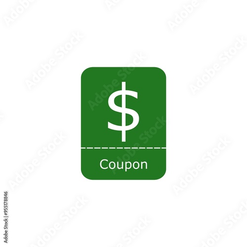 Coupon icons in flat design isolated on white background .