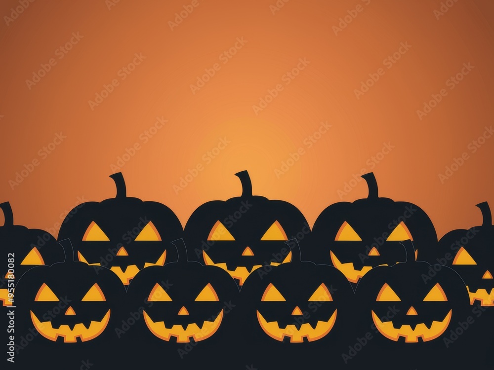 Halloween Pumpkins Silhouette Halloween Pumpkins Silhouette