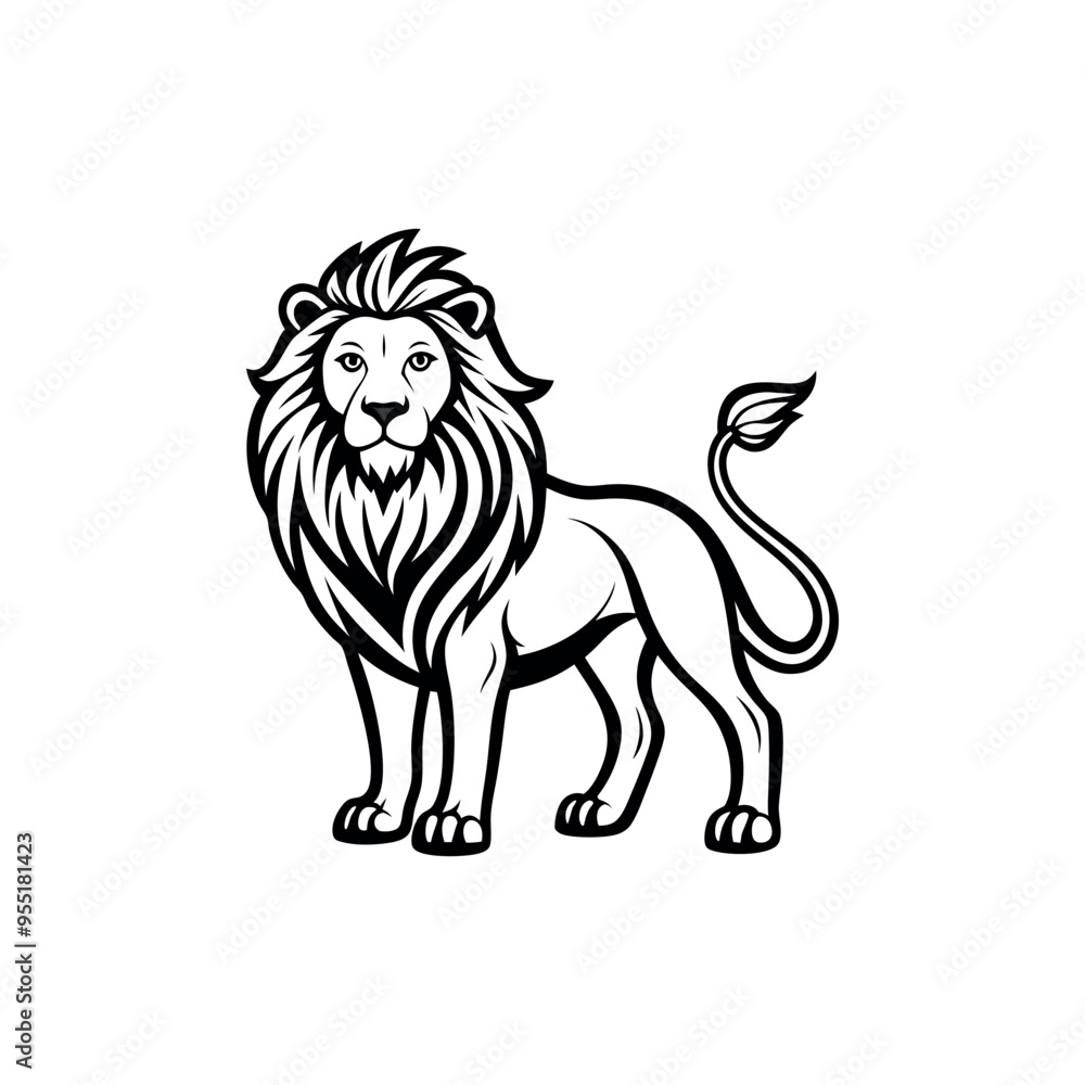 lion vector art illustration lion vector art illustration