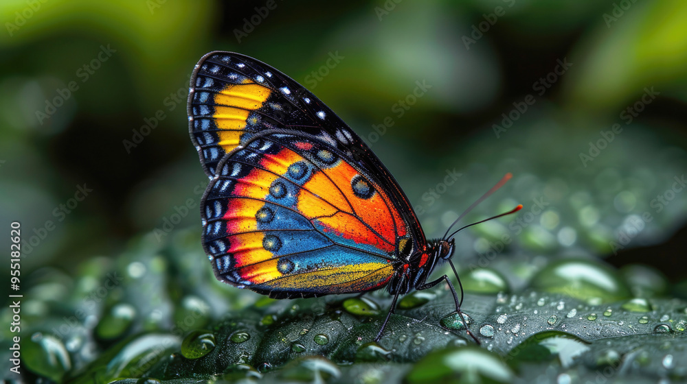 Beautiful colourful butterfly, macro photo. Beautiful colourful butterfly, macro photo.