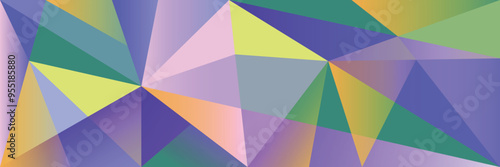 Colorful abstract polygonal background with soft gradients