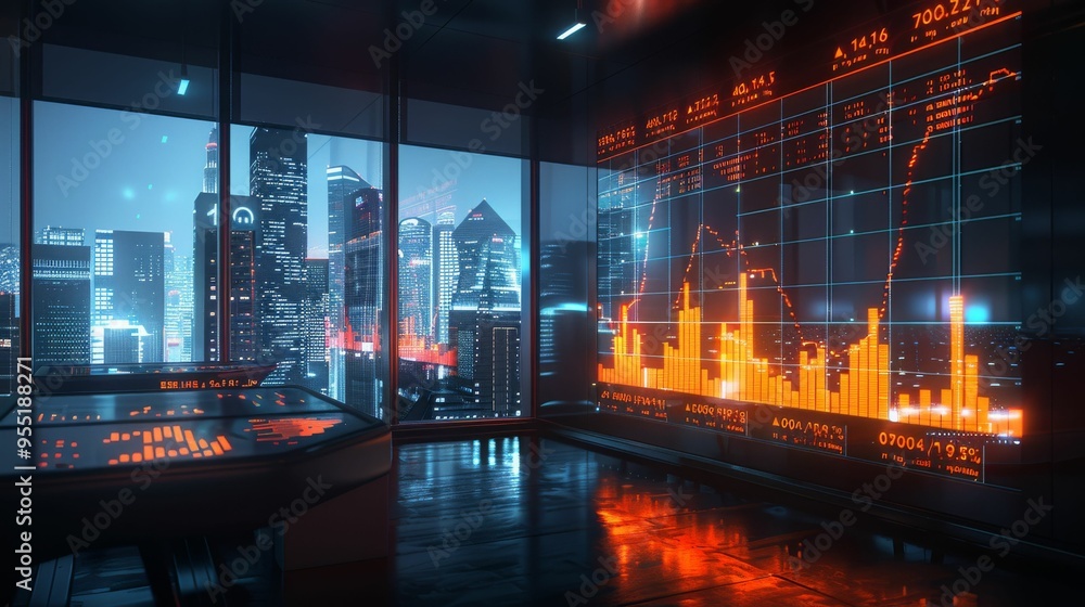 Obraz premium Profit Boost. Dynamic stock market profit concept