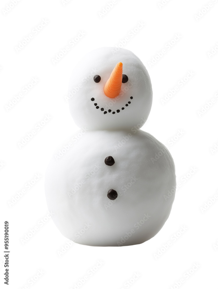 white snowman with carrot nose isolated on transparent background white snowman with carrot nose isolated on transparent background