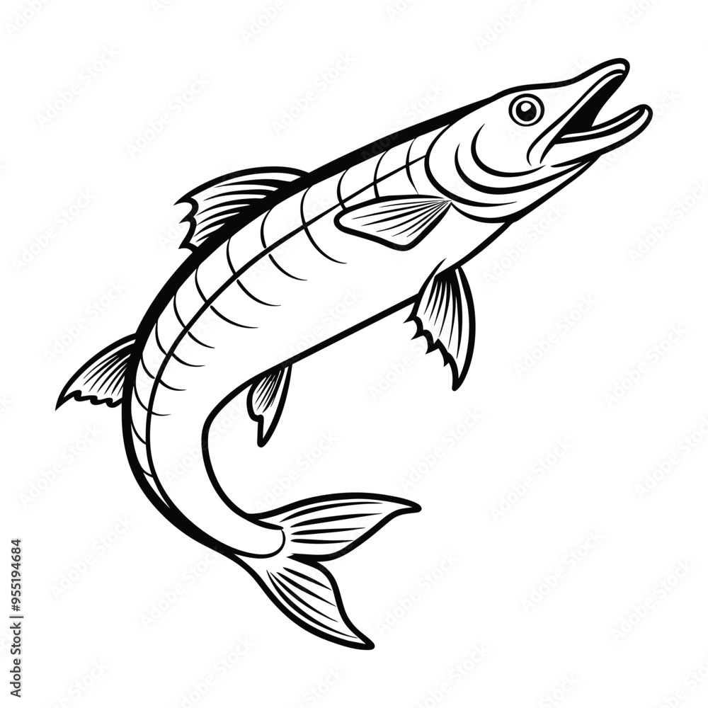 Fototapeta premium fish silhouette fish vector illustration