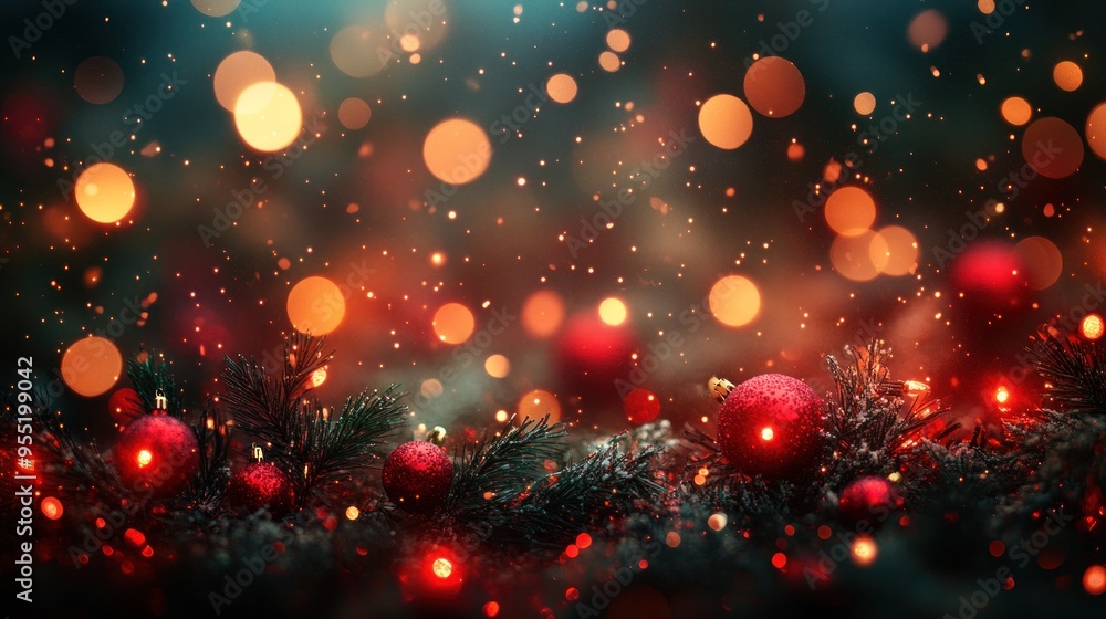 Christmas season is filled with warmth and joy, adorned with sparkling baubles and lush pine branches, celebration during winter, wonderful memories together. Christmas season is filled with warmth and joy, adorned with sparkling baubles and lush pine branches, celebration during winter, wonderful memories together.