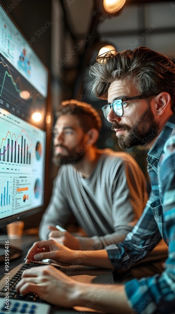 Obraz premium Marketers Analyzing Real Time Sentiment Trends to Optimize Campaign Strategy