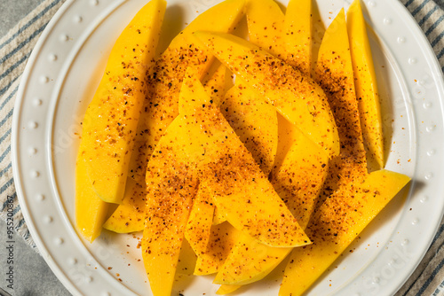 Healthy Mexican Sliced Mango with Tajin Spice photo