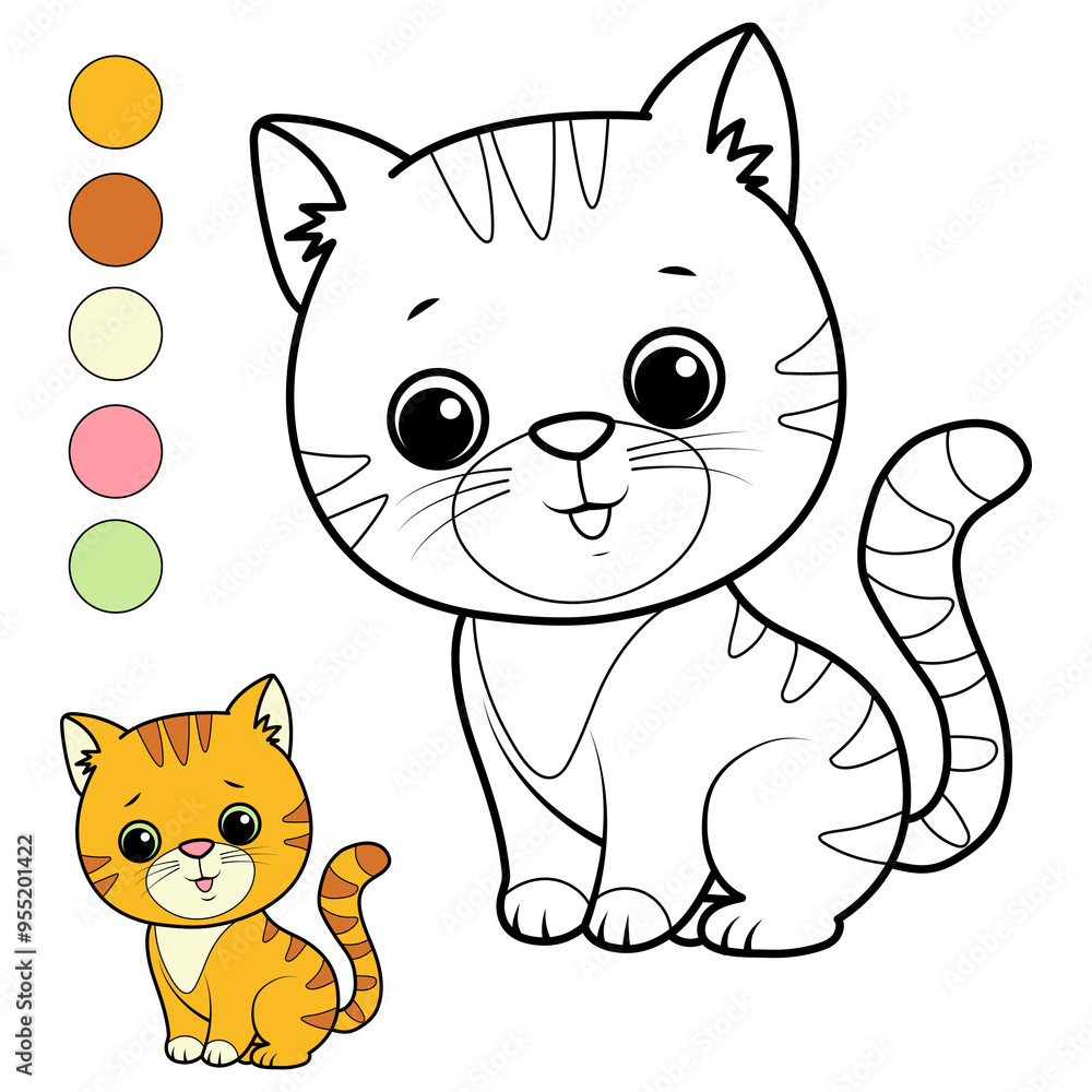 Obraz premium Coloring kitten