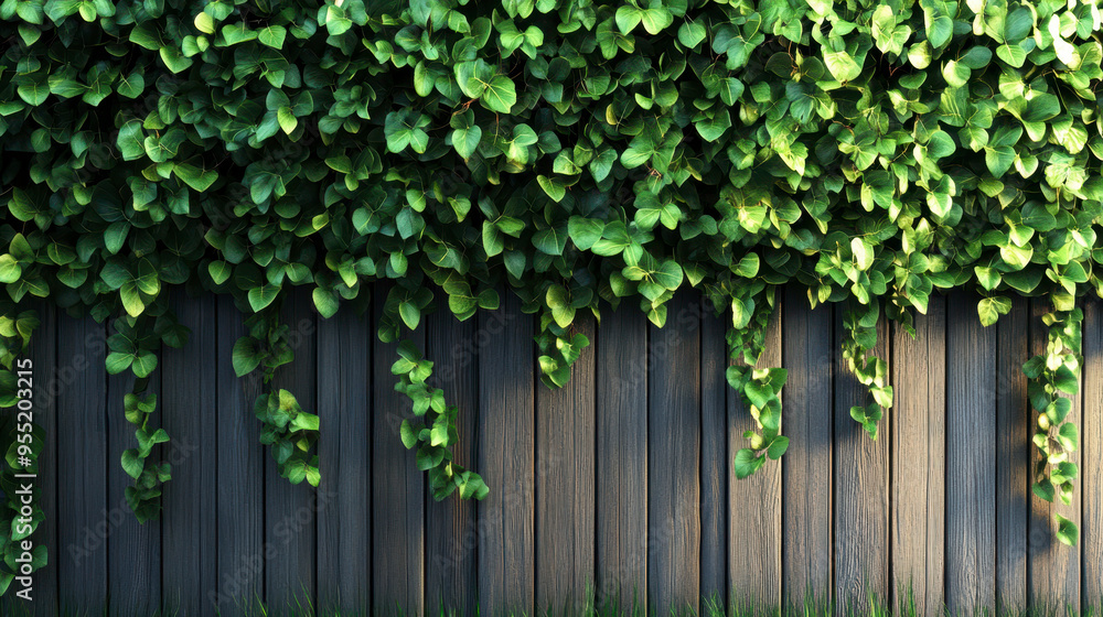 Fototapeta premium green fence plants nature gardening backgrounds