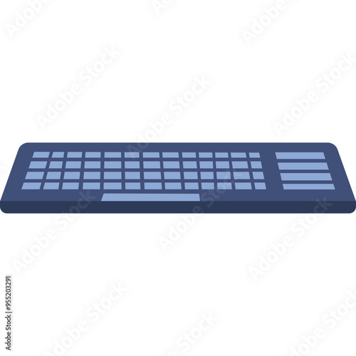 Computer keyboard vector pc board icon isolated