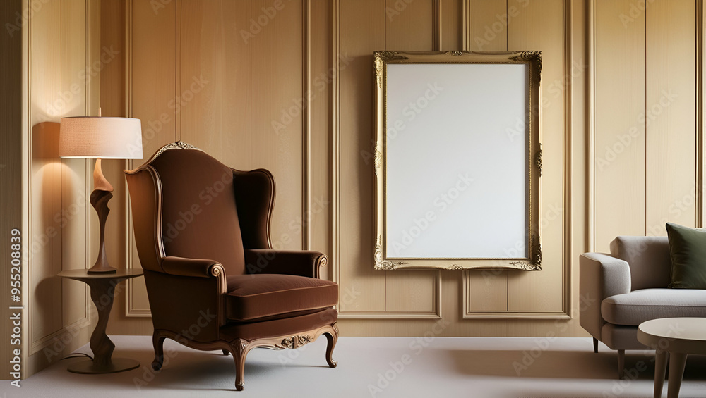 Fototapeta premium interior of a room with a chair
