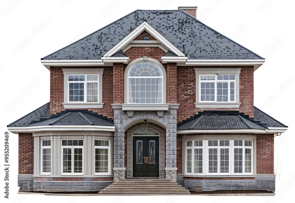 Elegant brick house illustration Elegant brick house illustration